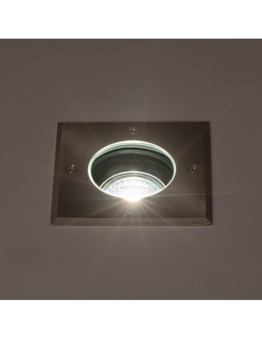 Spot Extérieur Carré Inox Encastrable au Sol pour GU10
