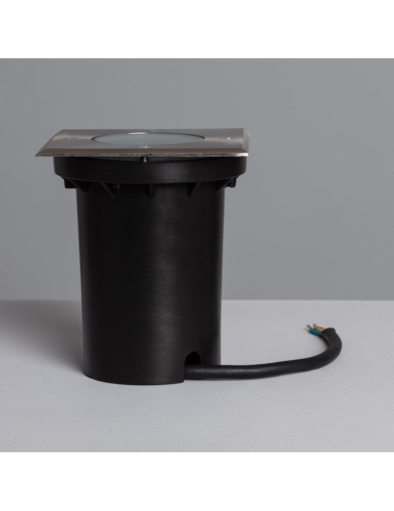 Spot Extérieur Carré Inox Encastrable au Sol pour GU10