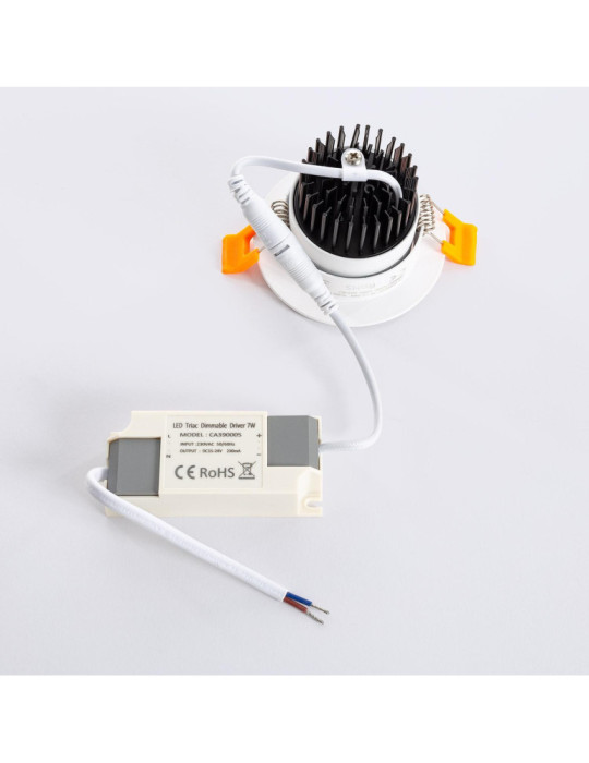 Spot Downlight LED 7W Rond Dimmable Dim to Warm Coupe  Ø 65 mm