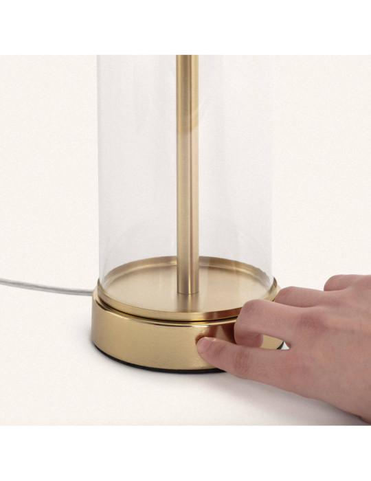 Lampe à Poser Métal et Verre Malta avec Interrupteur Tactile