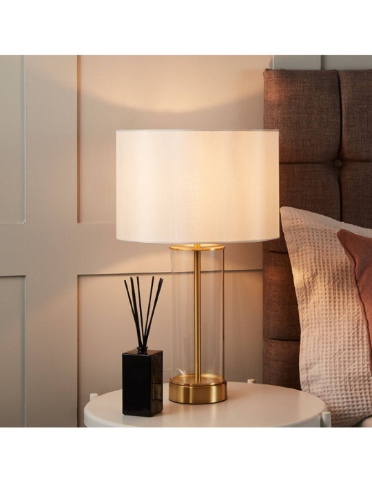 Lampe à Poser Métal et Verre Malta avec Interrupteur Tactile