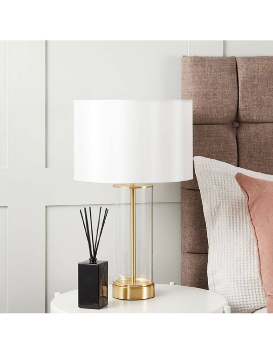 Lampe à Poser Métal et Verre Malta avec Interrupteur Tactile