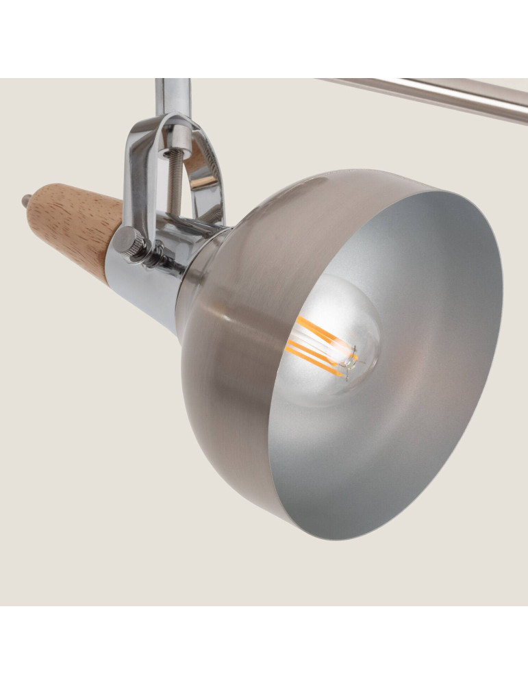 Plafonnier Orientable Aluminium Emer 3 Spots Argenté