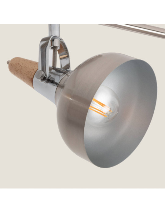 Plafonnier Orientable Aluminium Emer 3 Spots Argenté