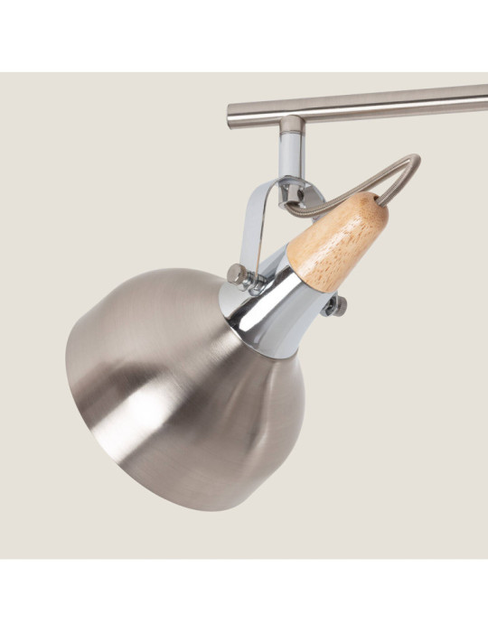 Plafonnier Orientable Aluminium Emer 3 Spots Argenté