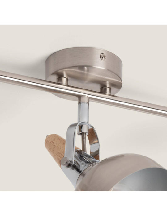 Plafonnier Orientable Aluminium Emer 3 Spots Argenté