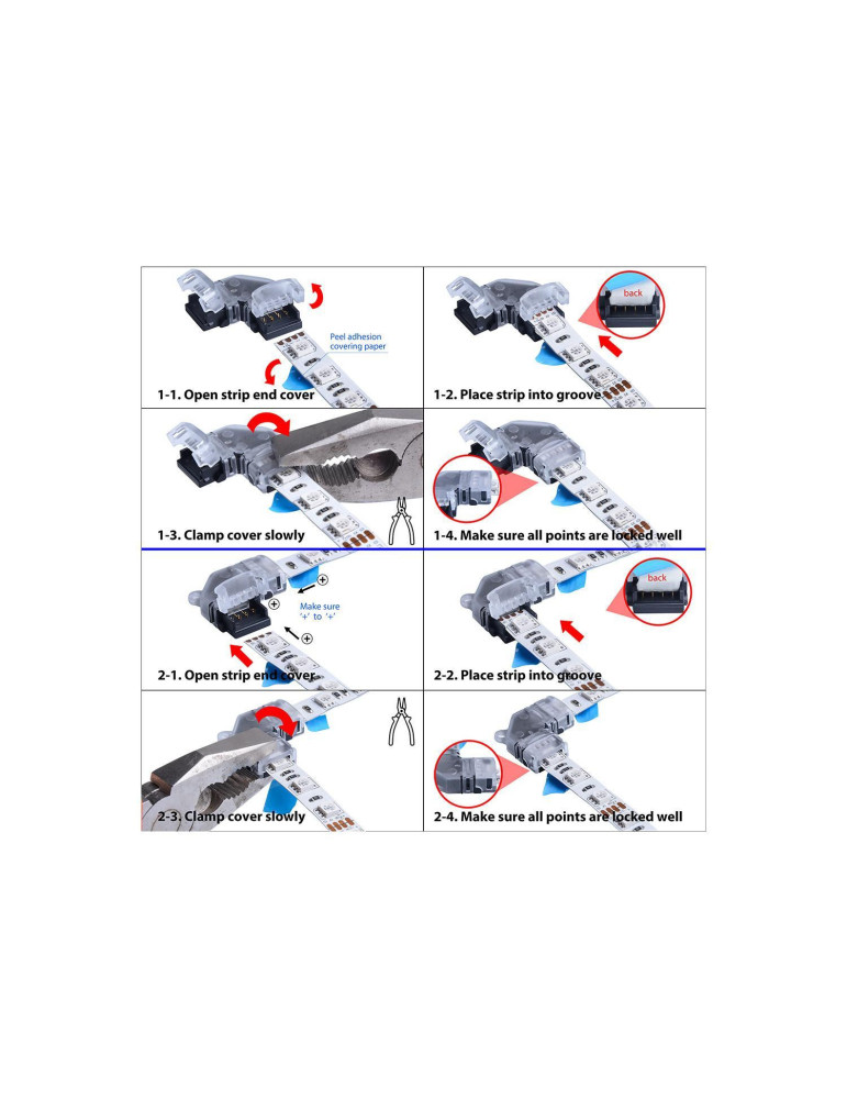 Connecteur HIPPO en L pour Ruban LED IP20