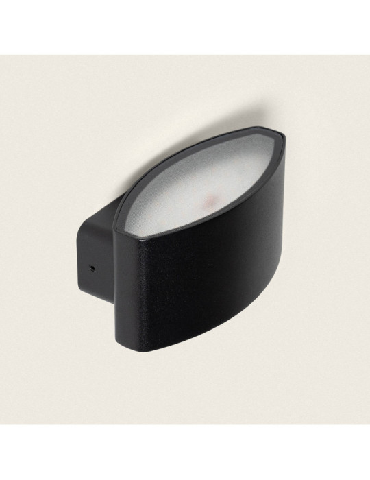 Applique Murale Extérieure LED 12W Éclairage Rectangulaire Noire Masha