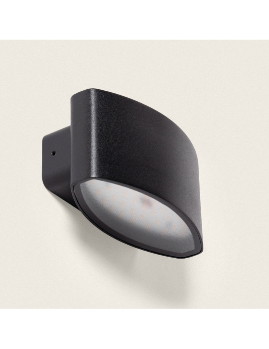 Applique Murale Extérieure LED 12W Éclairage Rectangulaire Noire Masha