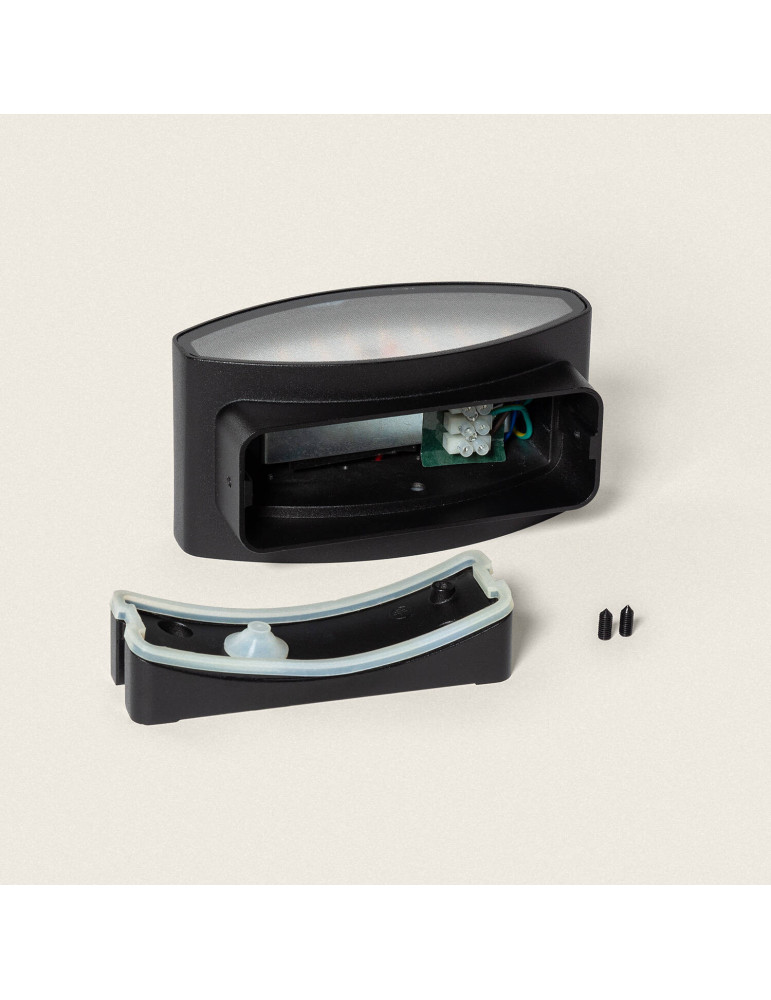 Applique Murale Extérieure LED 12W Éclairage Rectangulaire Noire Masha