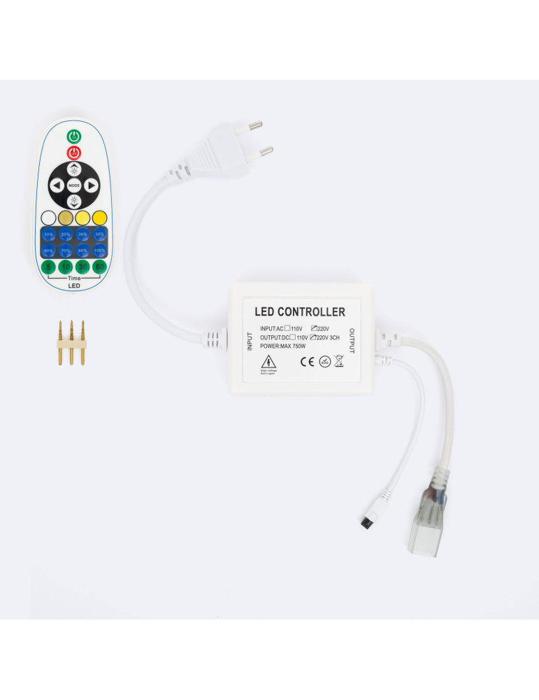 Contrôleur Variateur pour Ruban LED CCT 220V AC avec Contrôleur RF