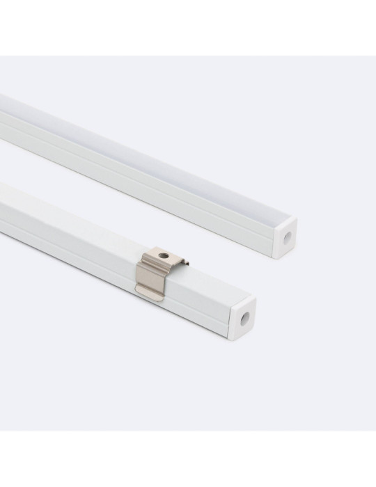 Profilé Aluminium en Saillie avec Capot Continu pour Ruban LED jusqu'à 8 mm