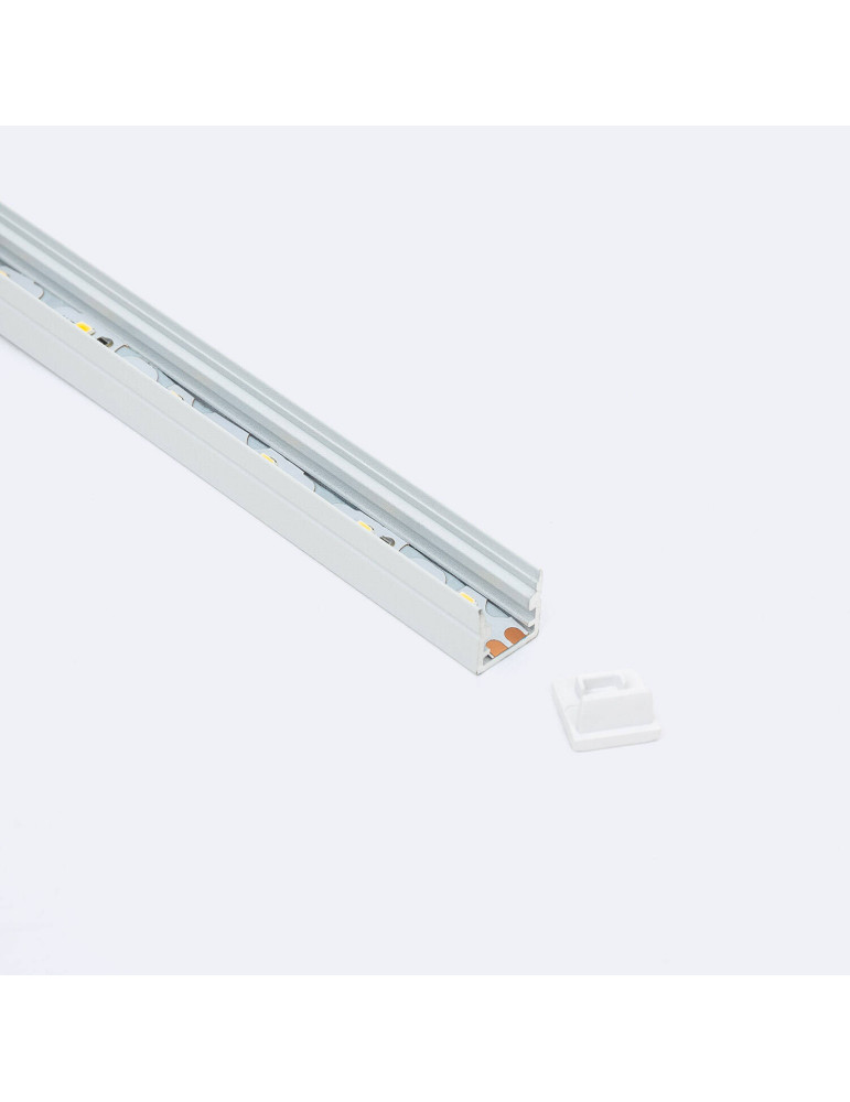 Profilé Aluminium en Saillie avec Capot Continu pour Ruban LED jusqu'à 8 mm