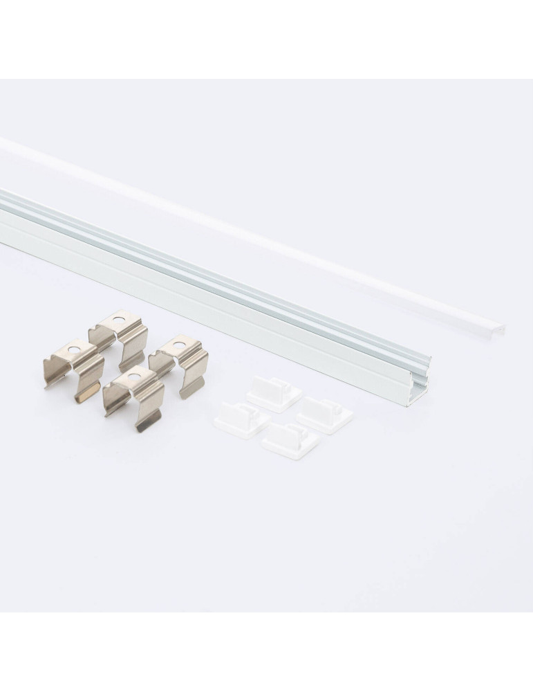 Profilé Aluminium en Saillie avec Capot Continu pour Ruban LED jusqu'à 8 mm