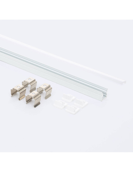 Profilé Aluminium en Saillie avec Capot Continu pour Ruban LED jusqu'à 8 mm