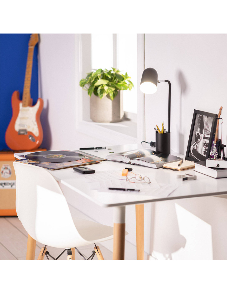 Lampe de Bureau Flex Métal Waal avec Porte-Crayons