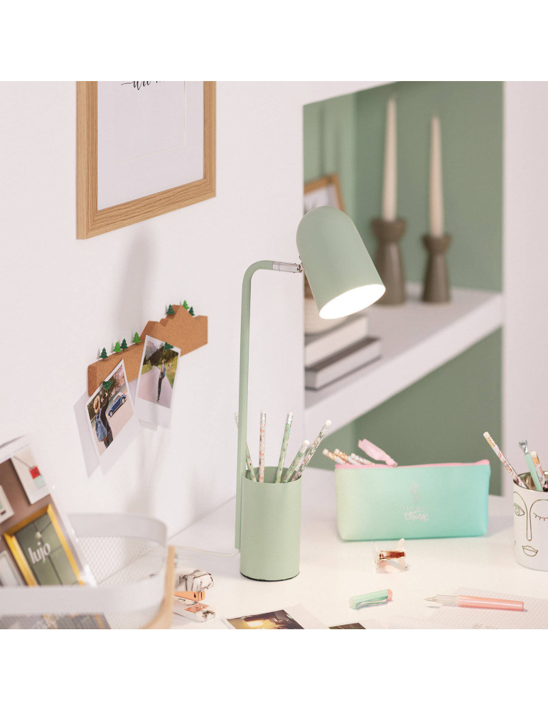 Lampe de Bureau Flex Métal Waal avec Porte-Crayons