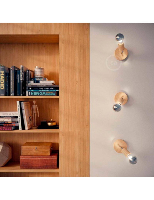 Lampe Fermaluce Wood 90º Creative-Cables APL201FB10TBS1CR