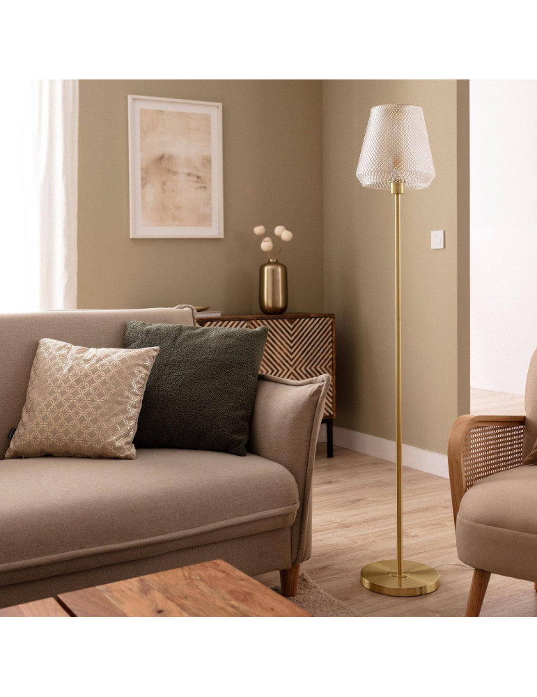 Lampadaire Métal et Verre Stiklu