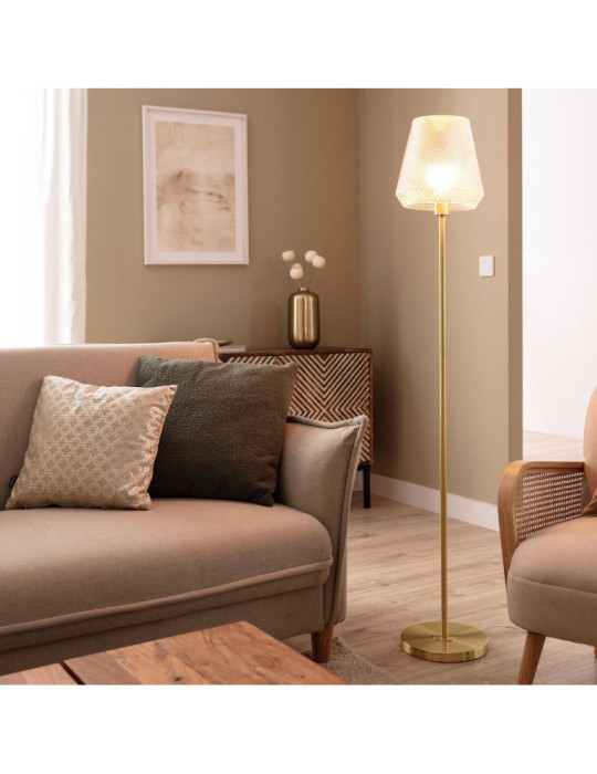 Lampadaire Métal et Verre Stiklu