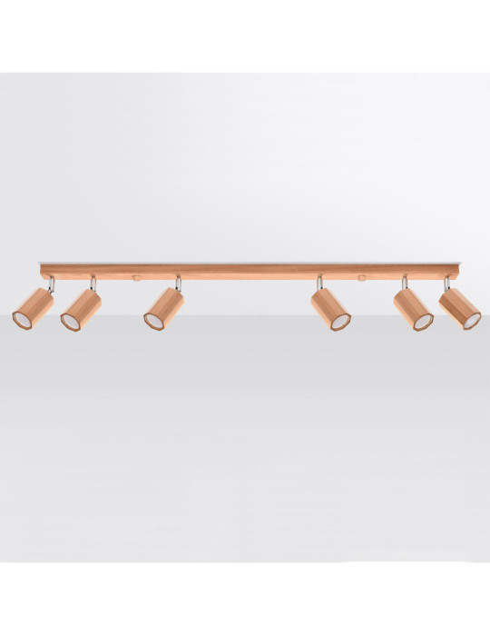 Plafonnier Bois Zeke 6 SOLLUX