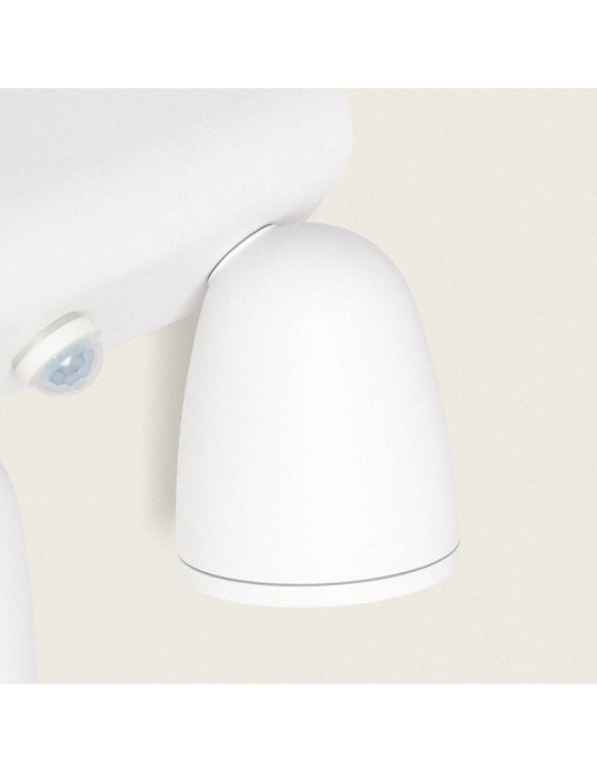 Applique Murale Extérieure Aluminium avec Détecteur de Mouvement Abel Large Deux Spots