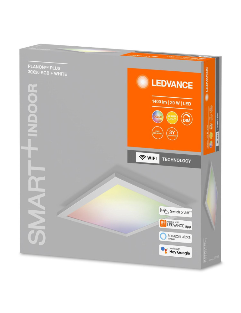 Plafonnier LED 20W 30x30 cm RGBW Smart+ WiFi LEDVANCE 4058075495708