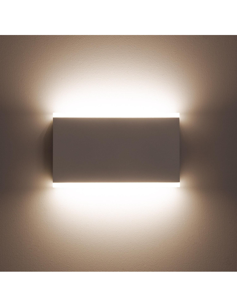 Applique Murale LED Extérieure Hera 10W Éclairage Double Face Rectangulaire Blanche
