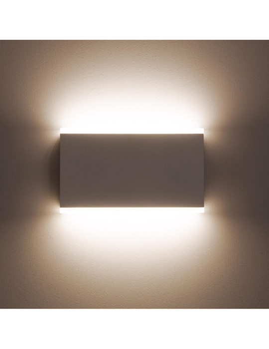 Applique Murale LED Extérieure Hera 10W Éclairage Double Face Rectangulaire Blanche