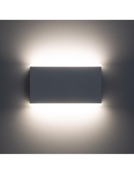 Applique Murale LED Extérieure Hera 10W Éclairage Double Face Rectangulaire Blanche