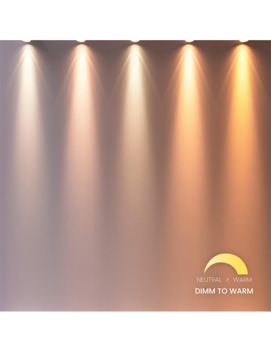 Spot LED sur Rail Triphasé 15W Justin Dimmable Dim To Warm