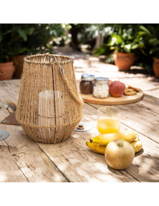 Lampe à Poser LED 3W Portable Extérieur Corde Naturelle Alguer