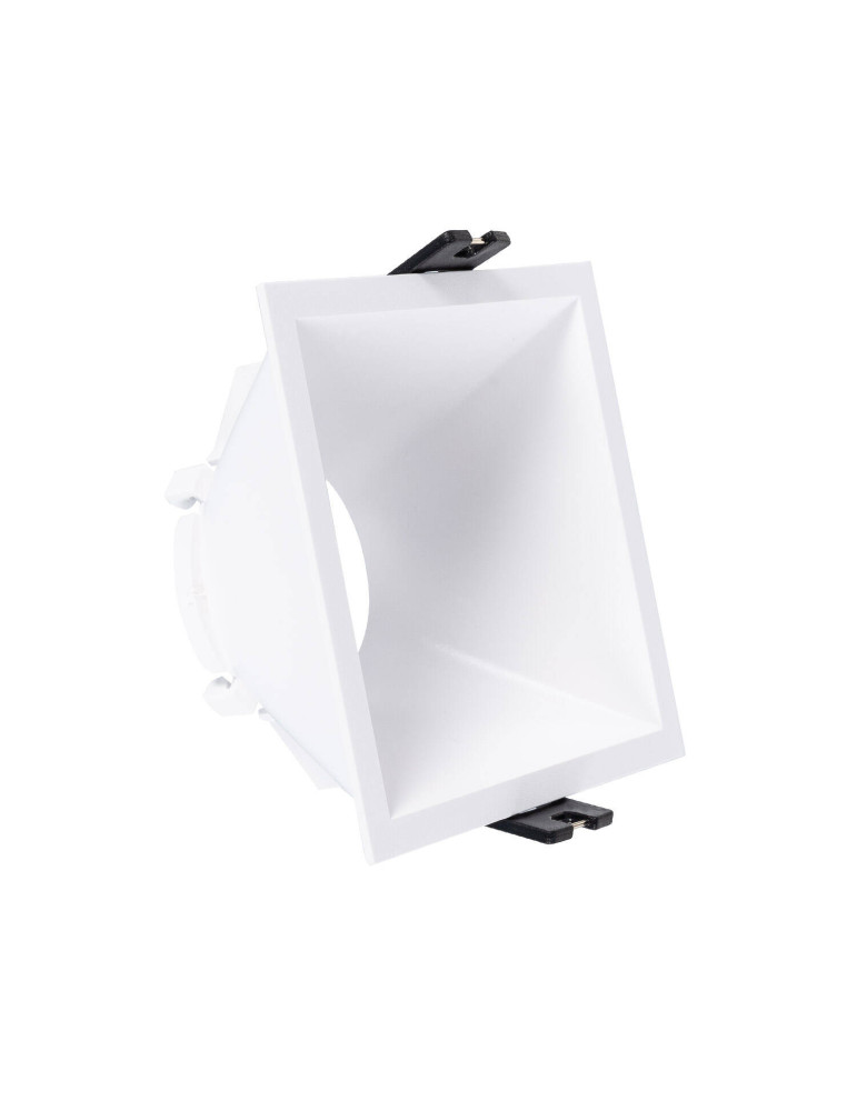 Collerette Downlight Carrée Faible UGR pour Ampoule LED GU10 Coupe 85x85mm
