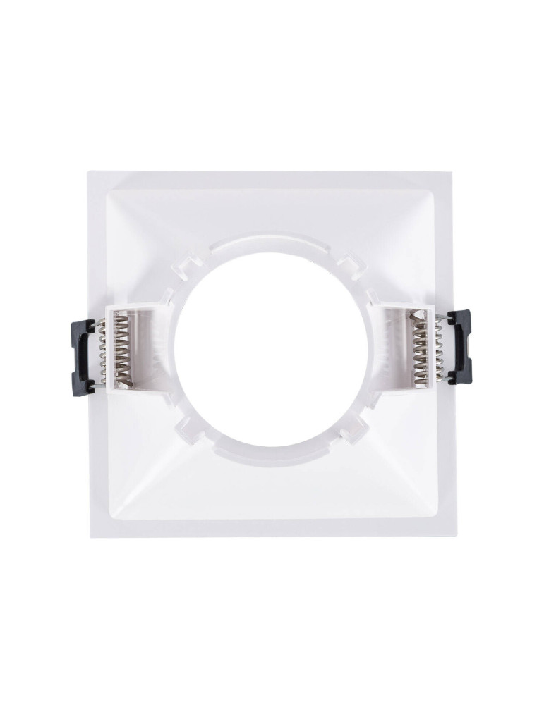 Collerette Downlight Carrée Faible UGR pour Ampoule LED GU10 Coupe 85x85mm