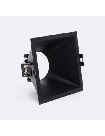Collerette Downlight Carrée Faible UGR pour Ampoule LED GU10 Coupe 85x85mm