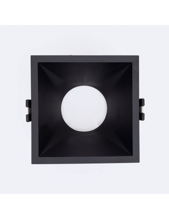 Collerette Downlight Carrée Faible UGR pour Ampoule LED GU10 Coupe 85x85mm