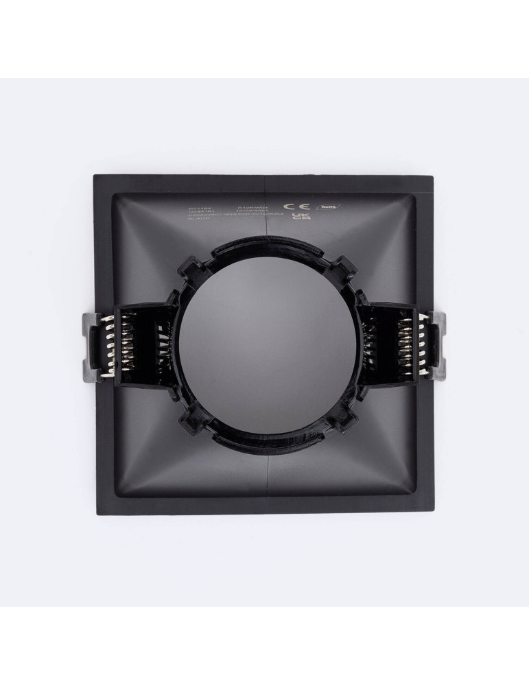 Collerette Downlight Carrée Faible UGR pour Ampoule LED GU10 Coupe 85x85mm