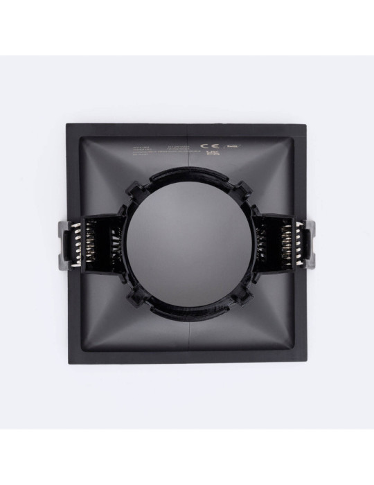 Collerette Downlight Carrée Faible UGR pour Ampoule LED GU10 Coupe 85x85mm