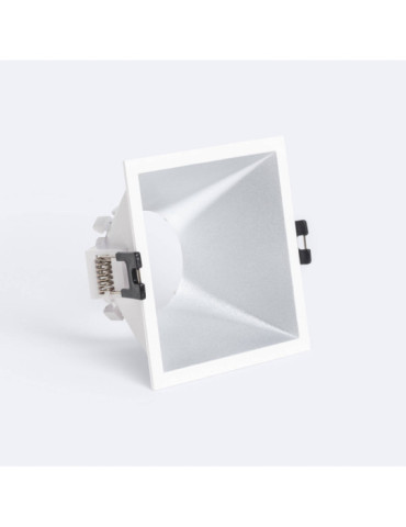Collerette Downlight Carrée Faible UGR pour Ampoule LED GU10 Coupe 85x85mm