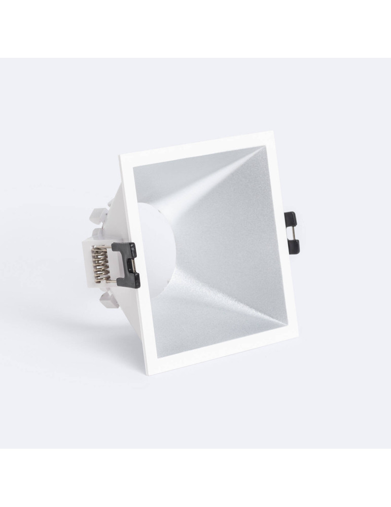 Collerette Downlight Carrée Faible UGR pour Ampoule LED GU10 Coupe 85x85mm Collerette Downlight Carrée Faible UGR pour Ampoule LED GU10 Coupe 85x85mm