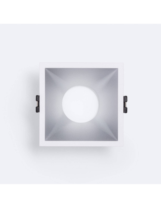 Collerette Downlight Carrée Faible UGR pour Ampoule LED GU10 Coupe 85x85mm
