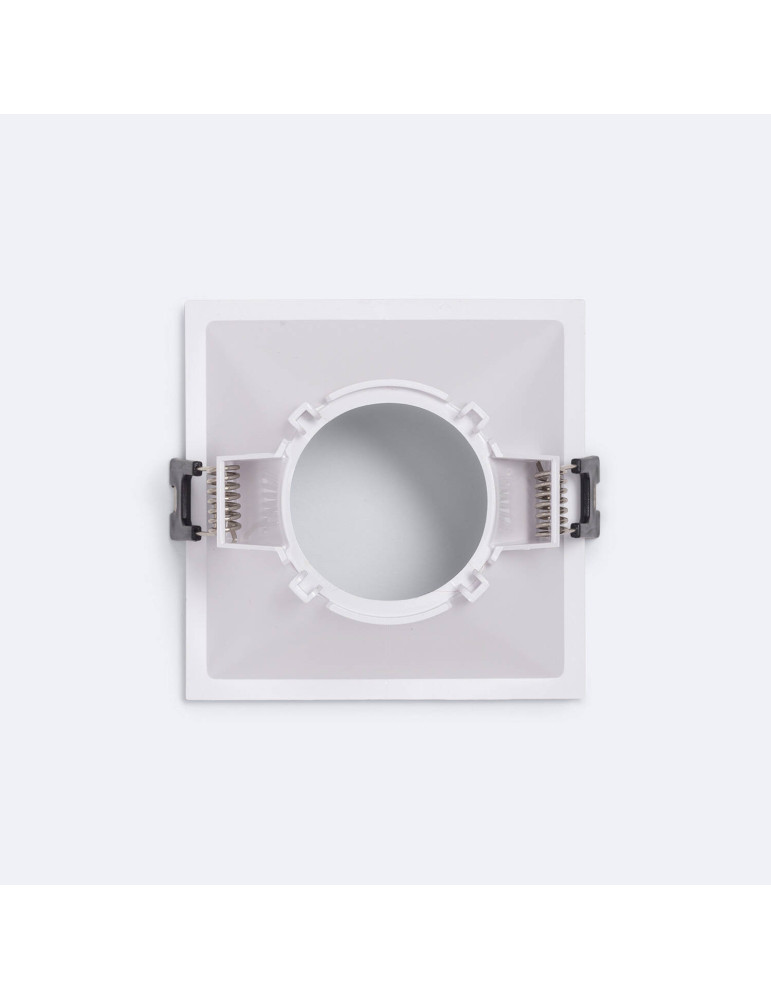 Collerette Downlight Carrée Faible UGR pour Ampoule LED GU10 Coupe 85x85mm