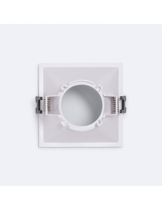 Collerette Downlight Carrée Faible UGR pour Ampoule LED GU10 Coupe 85x85mm