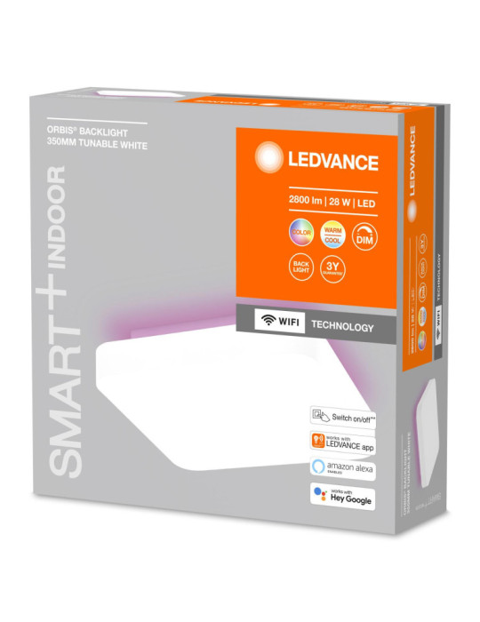 Plafonnier LED Carré 350x350 mm 28W RGBW Smart+ WiFi ORBIS Backlight LEDVANCE 4058075572874