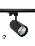 Spot LED sur Rail Triphasé 40W d'Angelo CCT LIFUD Noir
