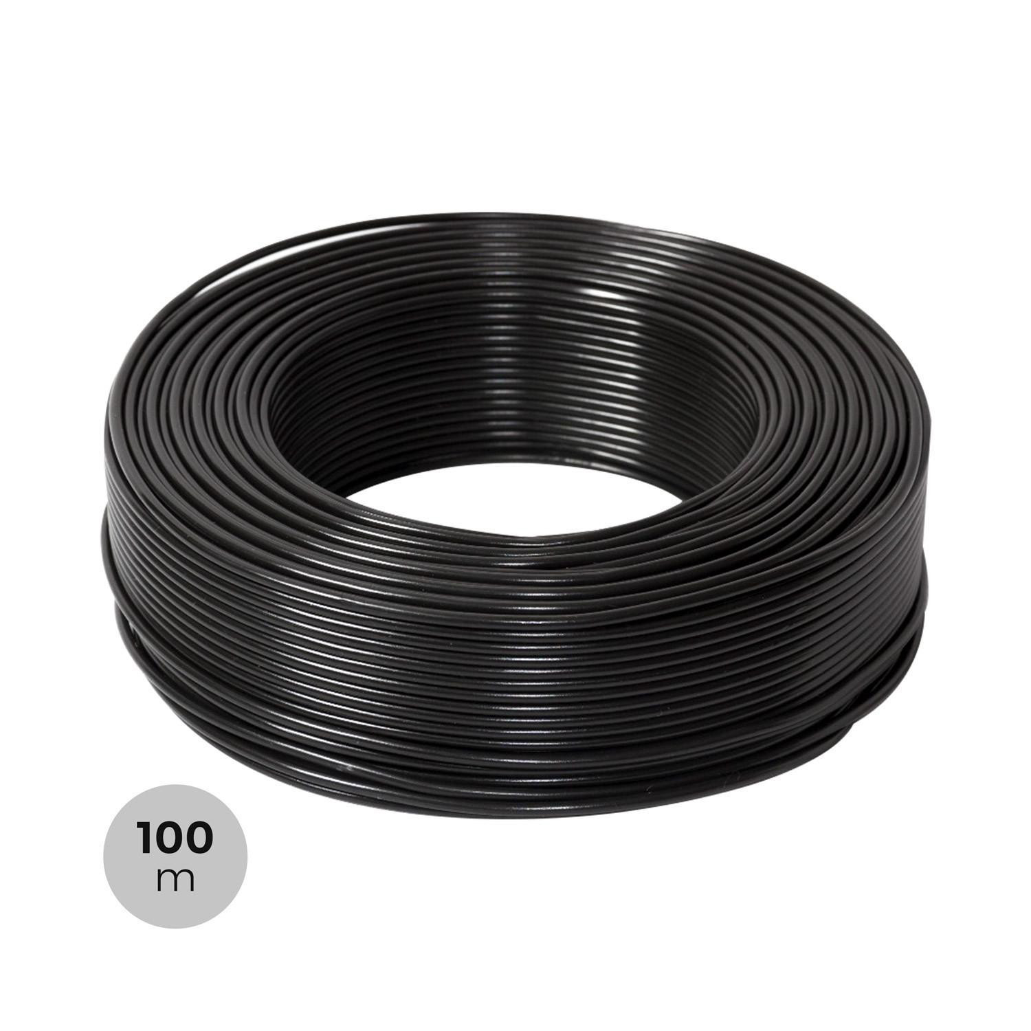 Rouleau 100m Câble 6mm² PV ZZ-F Noir Noir