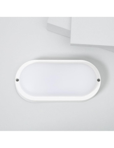 Plafonnier LED Extérieur Ovale 25W Hublot White IP65 96x198 mm