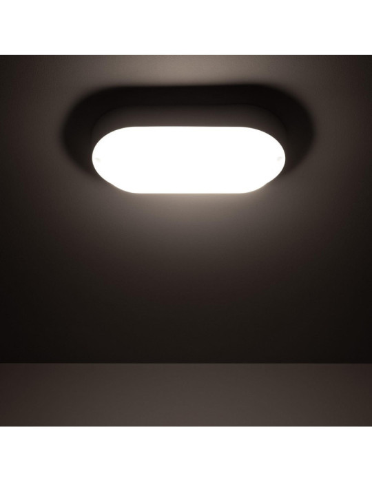 Plafonnier LED Extérieur Ovale 25W Hublot White IP65 96x198 mm