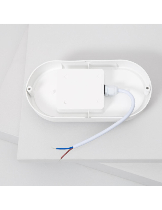 Plafonnier LED Extérieur Ovale 25W Hublot White IP65 96x198 mm