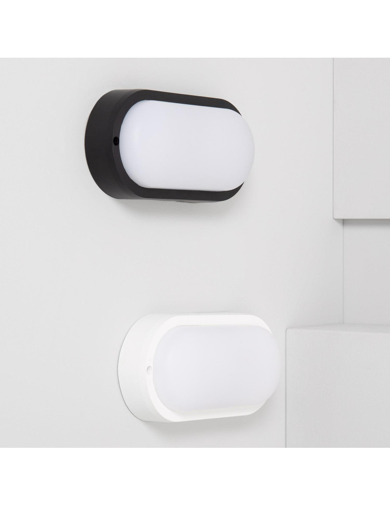 Plafonnier LED Extérieur Ovale 25W Hublot White IP65 96x198 mm